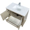 Lexora Lafarre 36" W x 20" D Rustic Acacia Bath Vanity White Quartz Top and Faucet Set