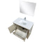 Lexora Lafarre 36" W x 20" D Rustic Acacia Bath Vanity White Quartz Top with Faucet Set and 28" Mirror