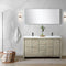 Lexora Lafarre 60" W x 20" D Rustic Acacia Double Bath Vanity White Quartz Top with Faucet Set