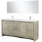 Lexora Lafarre 72" W x 20" D Rustic Acacia Double Bath Vanity White Quartz Top with Faucet Set and 70" Mirror