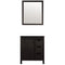 Lexora Marsyas 30" W x 22" D Brown Bath Vanity Marble Countertop and 28" Mirror