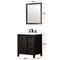 Lexora Marsyas 30" W x 22" D Brown Bath Vanity Marble Countertop Faucet Set and 28" Mirror