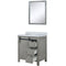 Lexora Marsyas 30" W x 22" D Ash Grey Bath Vanity Marble Countertop and 28" Mirror