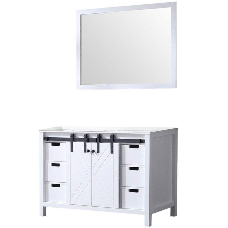 Lexora Marsyas 48" W x 22" D Bath Vanity with 44" Mirror