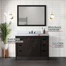 Lexora Marsyas 48" W x 22" D Brown Bath Vanity and Marble Countertop