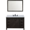 Lexora Marsyas 48" W x 22" D Brown Bath Vanity Marble Countertop with Faucet Set and 44" Mirror