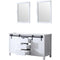 Lexora Marsyas 60" W x 22" D Double Bath Vanity and 24" Mirrors