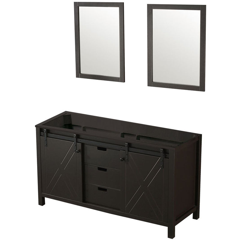 Lexora Marsyas 60" W x 22" D Double Bath Vanity and 24" Mirrors