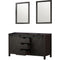 Lexora Marsyas 60" W x 22" D Double Bath Vanity and 24" Mirrors