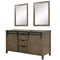 Lexora Marsyas 60" W x 22" D Double Bath Vanity and 24" Mirrors