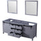 Lexora Marsyas 80" W x 22" D Double Bath Vanity and 30 " Mirrors