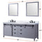 Lexora Marsyas 80" W x 22" D Double Bath Vanity and 30 " Mirrors