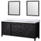 Lexora Marsyas 80" W x 22" D Brown Double Bath Vanity Marble Countertop and 30" Mirrors