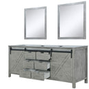 Lexora Marsyas 80" W x 22" D Double Bath Vanity and 30 " Mirrors