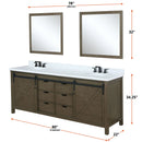 Lexora Marsyas 80" W x 22" D Double Bath Vanity