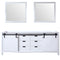 Lexora Marsyas 84" W x 22" D Double Bath Vanity and 34" Mirrors