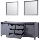 Lexora Marsyas 84" W x 22" D Double Bath Vanity and 34" Mirrors