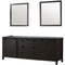 Lexora Marsyas 84" W x 22" D Double Bath Vanity and 34" Mirrors