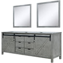 Lexora Marsyas 84" W x 22" D Double Bath Vanity and 34" Mirrors