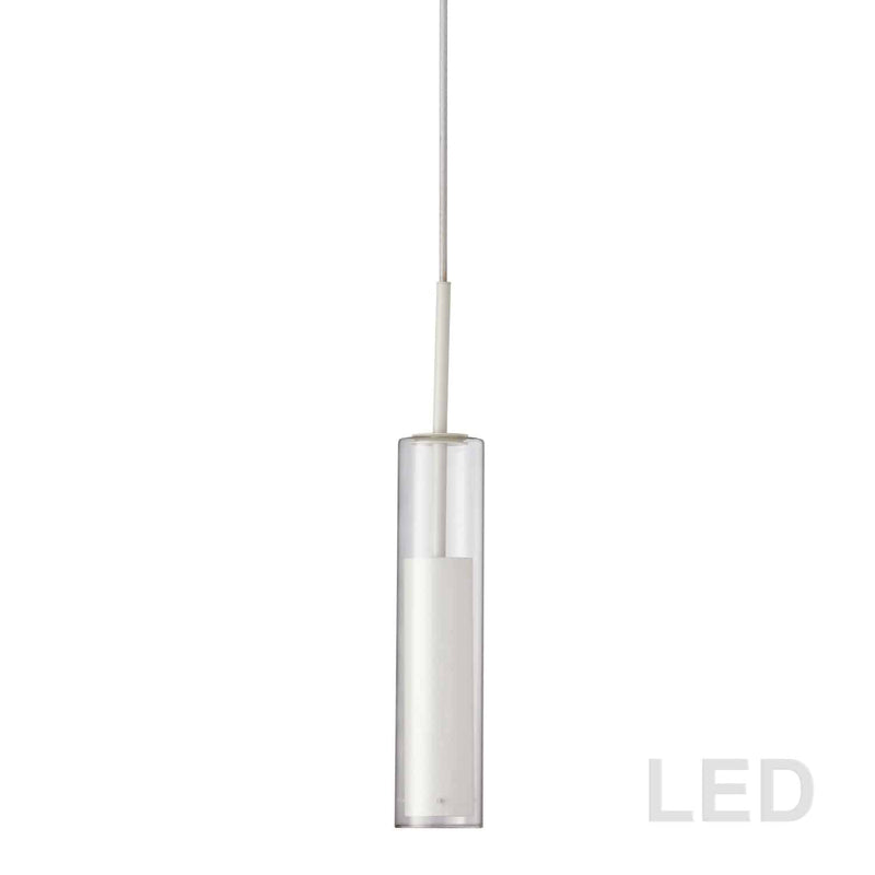 Dainolite 5W Pendant White Finish LUN-1LEDP-WH