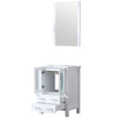 Lexora Volez 24" W x 18.25" D Bath Vanity with White Ceramic Top and 22" Mirror