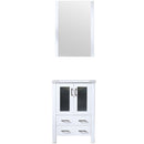 Lexora Volez 24" W x 18.25" D Bath Vanity with White Ceramic Top and 22" Mirror