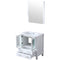 Lexora Volez 30" W x 18.25" D Bath Vanity with White Ceramic Top and 28" Mirror