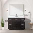 Lexora Abbey 48 in W x 22 in D Single Bath Vanity and Carrara Marble Top