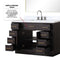 Lexora Abbey 48 in W x 22 in D Single Bath Vanity, Carrara Marble Top, and Faucet Set