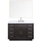 Lexora Abbey 48 in W x 22 in D Single Bath Vanity, Carrara Marble Top, Faucet Set