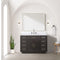 Lexora Abbey 48 in W x 22 in D Single Bath Vanity, Carrara Marble Top, and Faucet Set