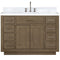 Lexora Abbey 48 in W x 22 in D Single Bath Vanity, Carrara Marble Top, and Faucet Set