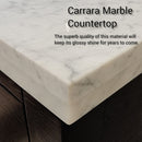 Lexora Abbey 48 in W x 22 in D Single Bath Vanity, Carrara Marble Top, and 46 in Mirror