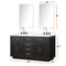 Lexora Abbey 60 in W x 22 in D Double Bath Vanity and Carrara Marble Top