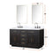 Lexora Abbey 60 in W x 22 in D Double Bath Vanity, Carrara Marble Top, and Faucet Set