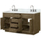 Lexora Abbey 60 in W x 22 in D Double Bath Vanity, Carrara Marble Top, and Faucet Set