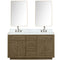 Lexora Abbey 60 in W x 22 in D Double Bath Vanity, Carrara Marble Top, Faucet Set, and 28 in Mirrors