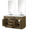 Lexora Abbey 60 in W x 22 in D Double Bath Vanity, Carrara Marble Top, Faucet Set, and 28 in Mirrors