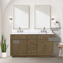 Lexora Abbey 60 in W x 22 in D Double Bath Vanity, Carrara Marble Top, Faucet Set, and 28 in Mirrors