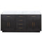 Lexora Abbey 72 in W x 22 in D Black Oak Double Bath Vanity and Carrara Marble Top