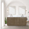 Lexora Abbey 72 in W x 22 in D Black Oak Double Bath Vanity, Carrara Marble Top, and Faucet Set