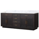 Lexora Abbey 80 in W x 22 in D Double Bath Vanity and Carrara Marble Top