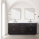 Lexora Abbey 80 in W x 22 in D Double Bath Vanity and Carrara Marble Top