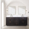 Lexora Abbey 80 in W x 22 in D Double Bath Vanity, Carrara Marble Top, and 36 in Mirrors