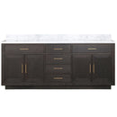 Lexora Abbey 80 in W x 22 in D Double Bath Vanity and Carrara Marble Top