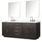 Lexora Abbey 80" W x 22" D Double Bath Vanity Carrara Marble Top with Faucet Set and 36"Mirrors