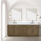 Lexora Abbey 84" W x 22" D Double Bath Vanity Carrara Marble Top and 36" Mirrors