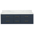 Lexora Castor 60" W x 22" D Bath Vanity and Carrara Marble Top