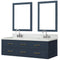 Lexora Castor 60" W x 22" D Double Bath Vanity Carrara Marble Top with Faucet Set and 28" Mirrors