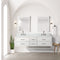 Lexora Castor 72" W x 22" D White Double Bath Vanity and Carrara Marble Top